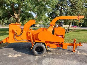 Wood chipper after being restored
